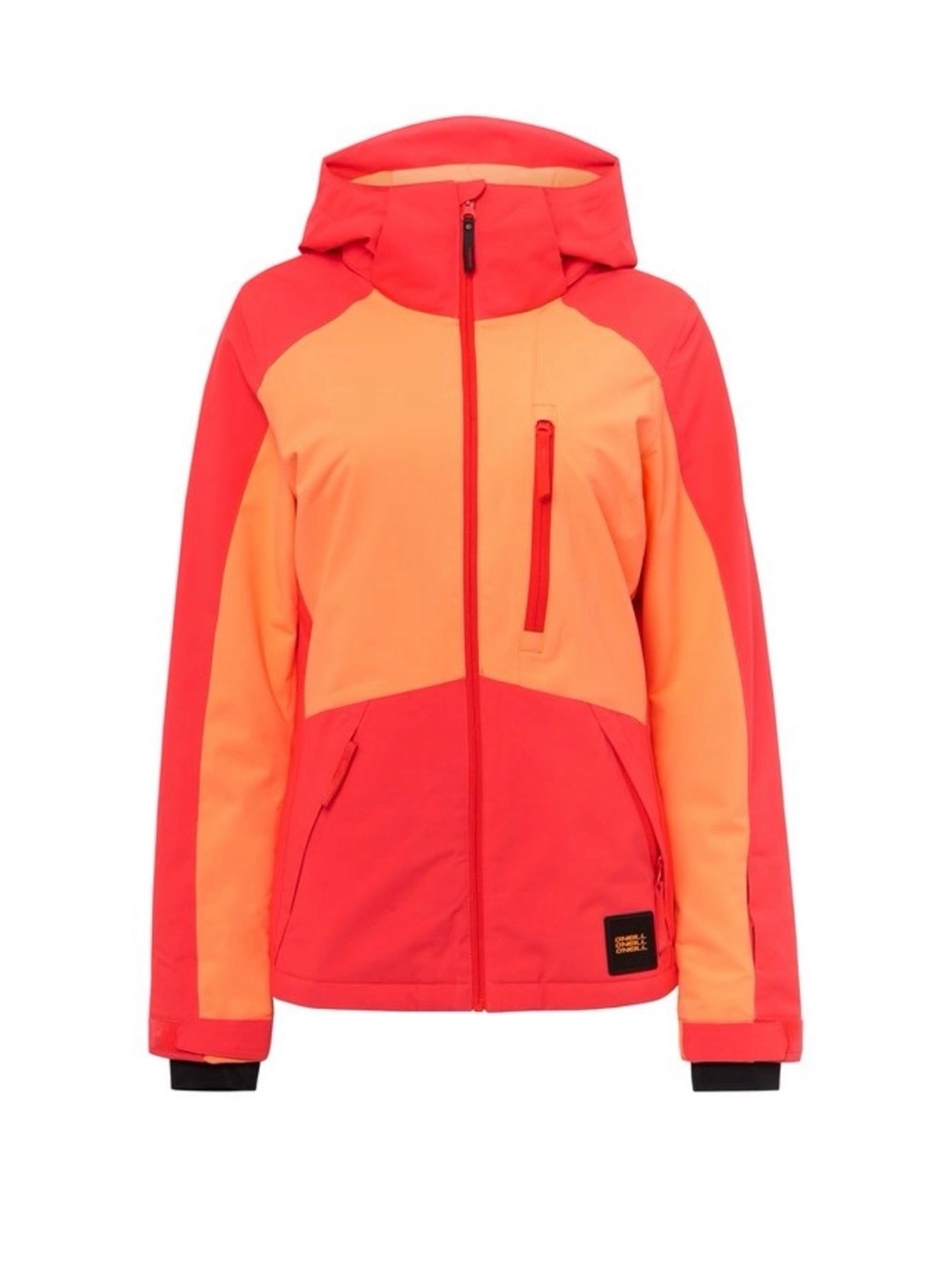 O'Neill Two-Tone Ski Jacket - Coral Orange & Red